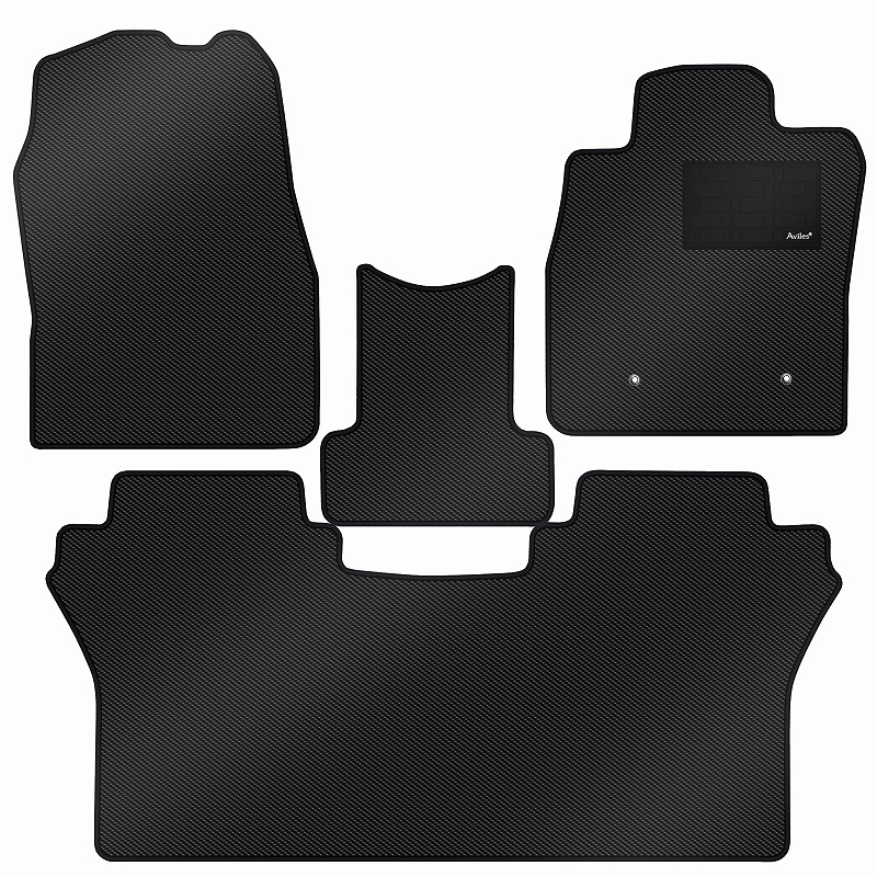 [防水マット]トヨタ アルファード 10系 8人乗り 前席とラグマット [カーボン柄]