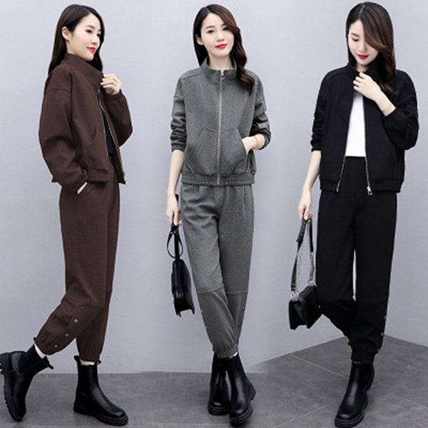 セットアップ レディース 秋 40代 コーデ カジュアル トップス ロングパンツ 長ズボン ジャージ 上下 運動着 大きいサイズ きれいめ おしゃれ 着痩せ 通勤 上品 4,950円