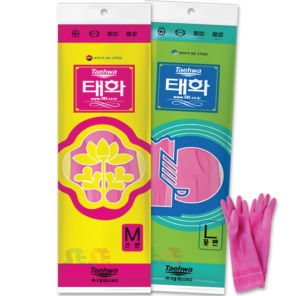 テファ 韓国ゴム手袋 MサイズorLサイズ 50セット / 韓国産 ロング キッチングローブ TAEHWA