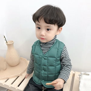 人気沸騰新柄追加 ベスト キッズ 男の子 ベビー 中綿 フリースベスト 前開き 防寒 保温 Vネック 暖かい ノースリーブ スナップボタン インナー 無地 シンプル 重ね着