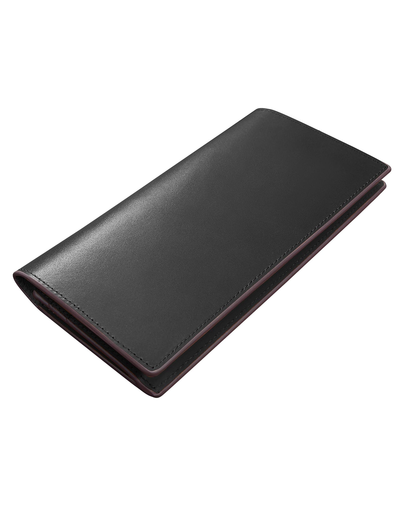 財布 メンズ 栃木レザー 長財布 一流の革職人が作る 本革 ウォレット 薄い 大容量 ながざいふ 紳士用 (ブラック)