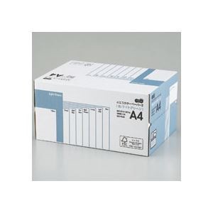 （まとめ） TANOSEE αエコカラーペーパーII A4 ライトグリーン 業務用パック 1箱（5000枚：500枚10冊） 10セット