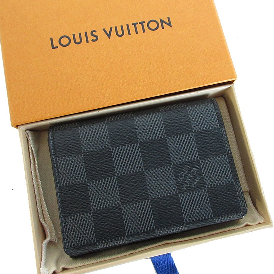 ルイ ヴィトン LOUIS VUITTON カードケース 名刺入れ ダミエグラフィット ダミエグラフィットキャンバス ダークグレー メンズ s0442k