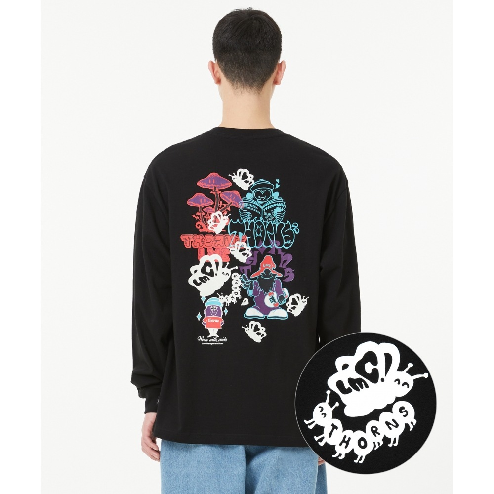 LMC THORNS FANTASY LONG SLV TEE ブラック