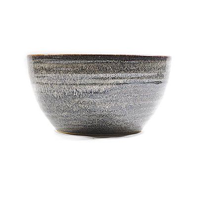 [睡蓮鉢 めだか鉢］信楽焼 天目ひねりボール水鉢 10号サイズ【自然 水辺 水盤 水ばん 花器 水鉢 めだか 金魚 水生植物 陶器鉢 睡蓮 池 ビオトープ】