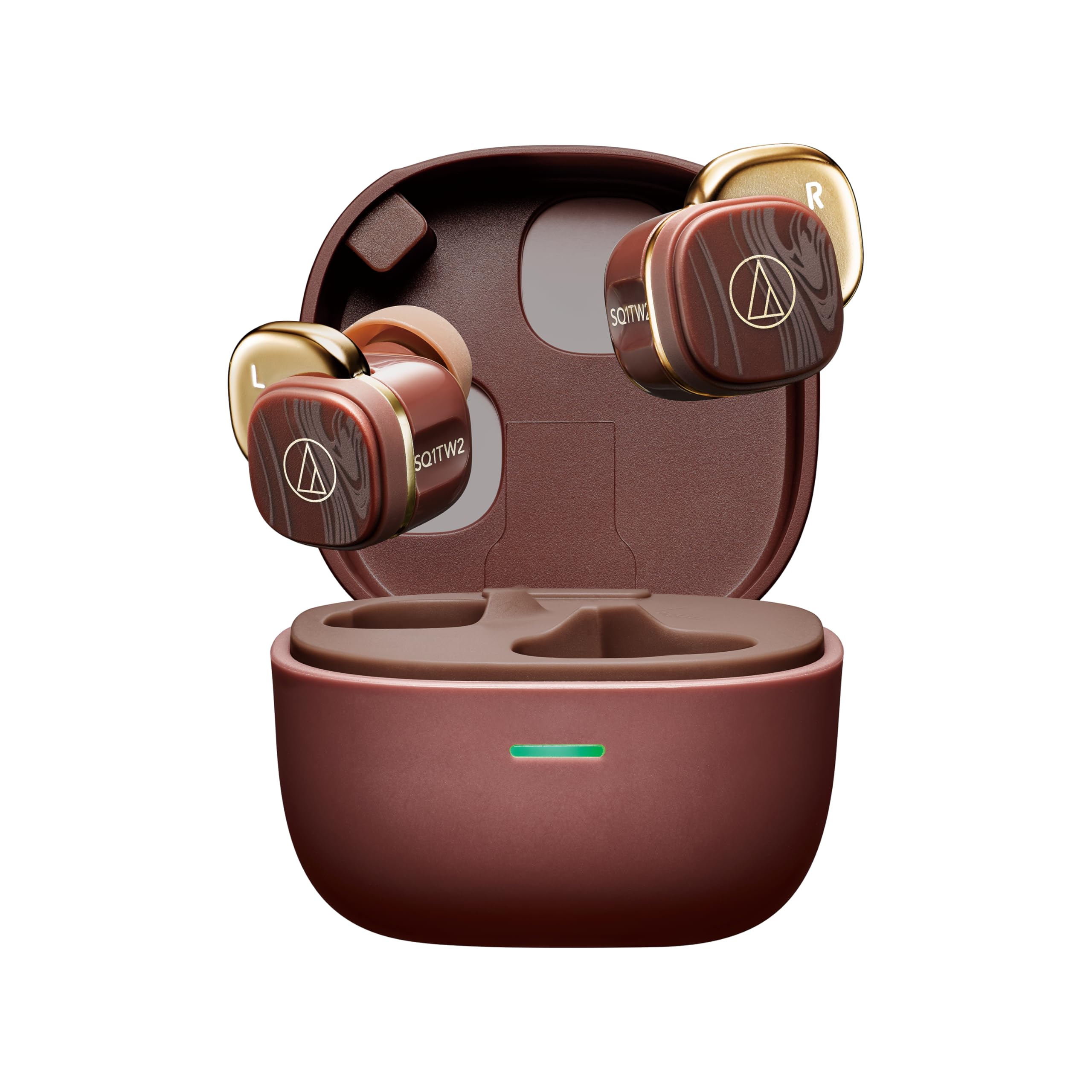 オーディオテクニカ ATH-SQ1TW2 BW ワイヤレスイヤホン Bluetooth マキアート模様 最大20時間再生 マルチポイント対応 小型軽量 アプリ対応 ヒアスルー 低遅延モード 急速充電