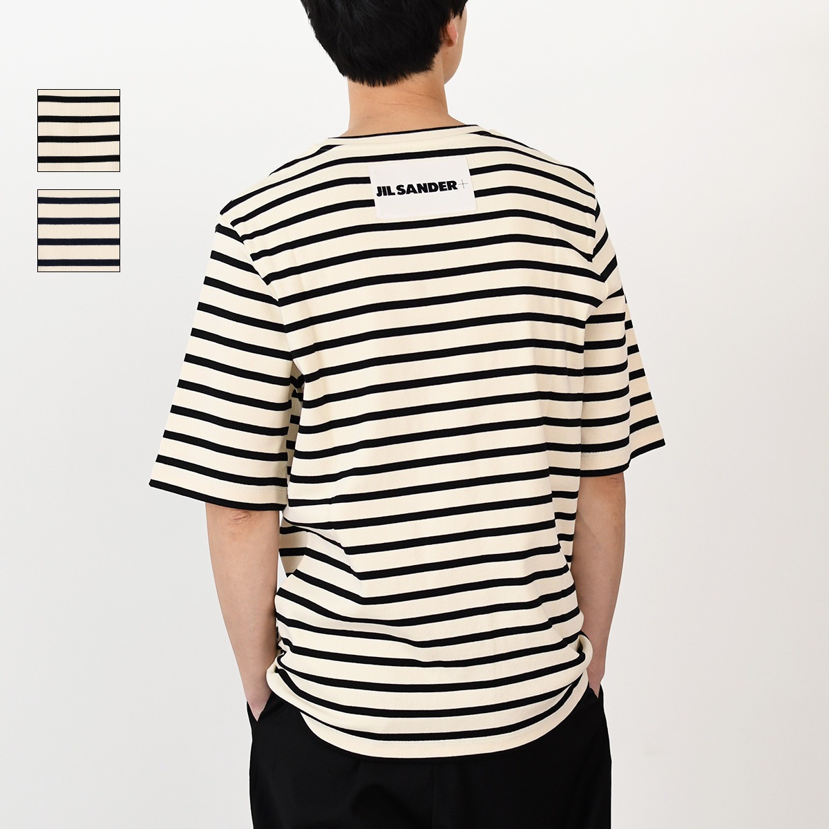 トップス Tシャツ ボーダーTシャツ J47GC0109 J46497 メンズ 男性 MULTI ベージュ ブラック シンプル ボーダー 半袖 ロゴ コットン