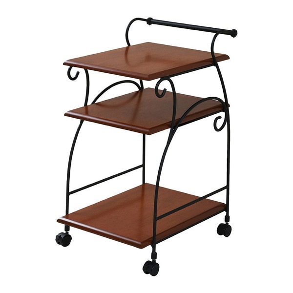 JKプラン IRI-0054-BK ブラック ロートアイアンシリーズ [キッチンワゴン] メーカー直送