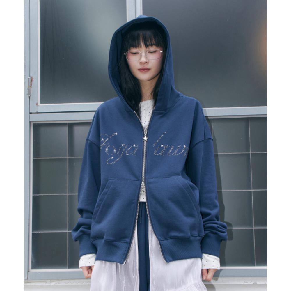 fogdawn Hotfix Star Hoodie Zipup navy DA25SZP002NV
