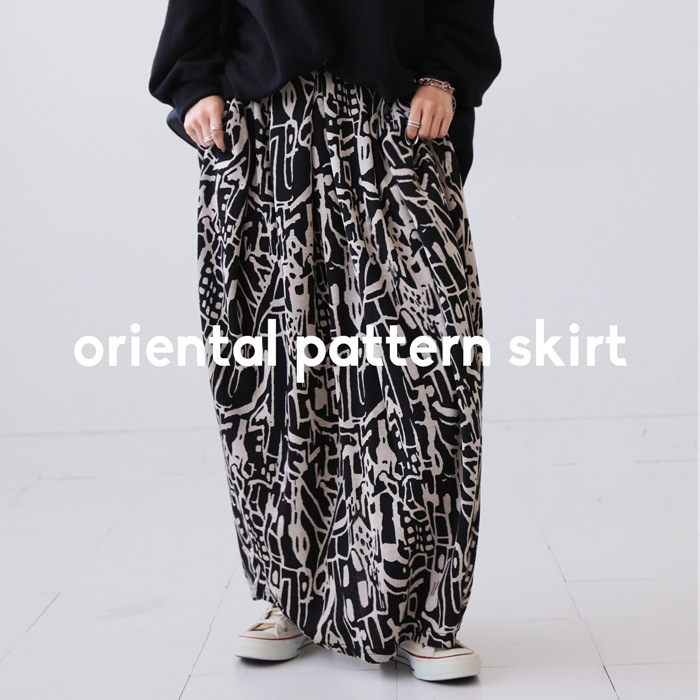 オリエンタル柄スカート スカート レディース ボトムス ・8月14日10時再販メール便不可