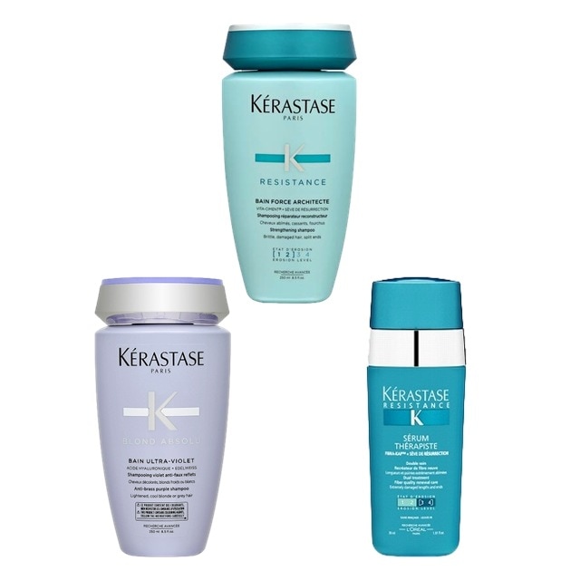 ケラスターゼ ケラスターゼ レジスタンス RE セラム セラピュート 30ml とレジスタンス RE バン ド フォルス アーキテクト 250ml とBL バン ブロンド アブソリュ 250ml の