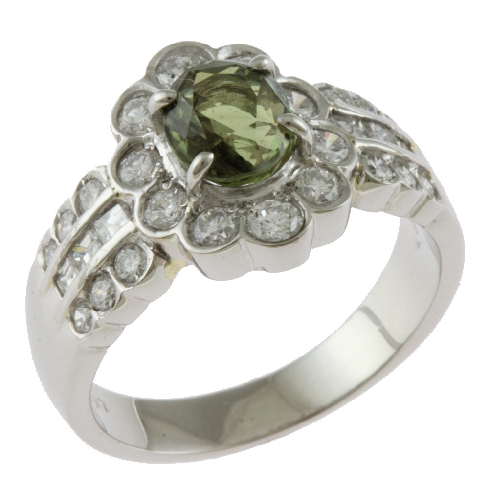 リング 指輪 11.5号 Pt900プラチナ アレキサンドライト 中古 美品