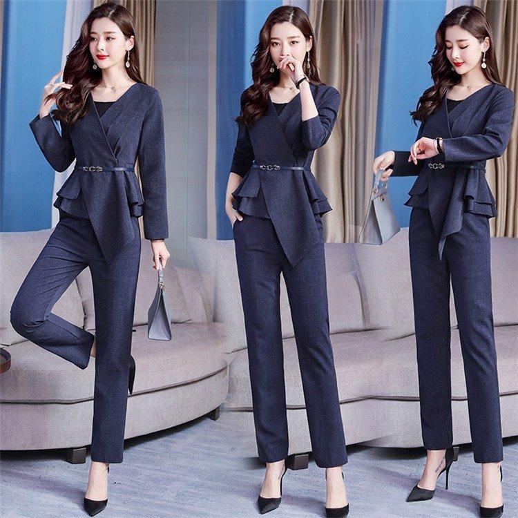 セットアップ レディース 春 パンツスーツ 2点セット フォーマル パンツドレス 結婚式 二次会 トップス セレモニー 通勤 OL 30代 おしゃれ カジュアル 着痩せ