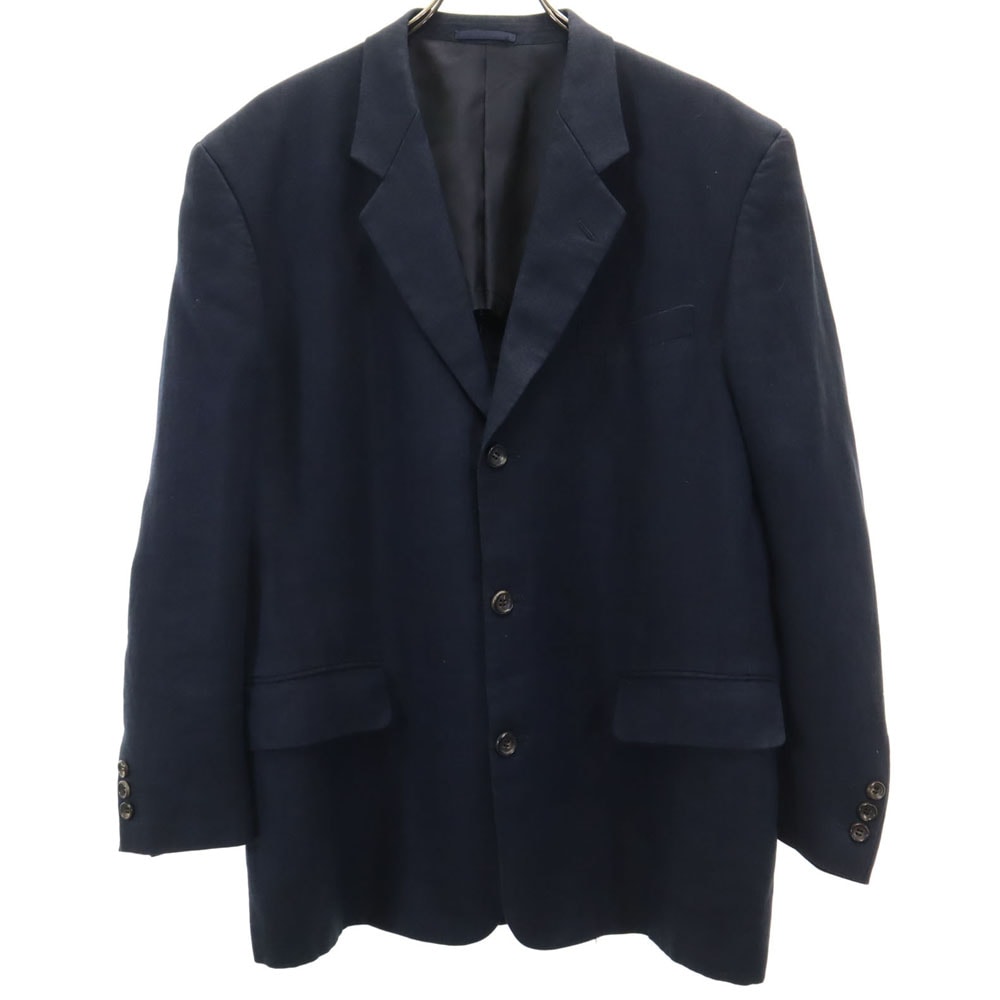 コムデギャルソンオム 1997年 90s 日本製 リネン オールド テーラードジャケット M ネイビー COMME des GARCONS HOMME ブレザー メンズ