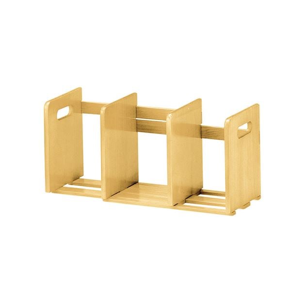 スライド式 ブックスタンド/ブックエンド ナチュラル 幅335620mm 木製 リビング ダイニング ベッドルーム 書斎 完成品 6,403円