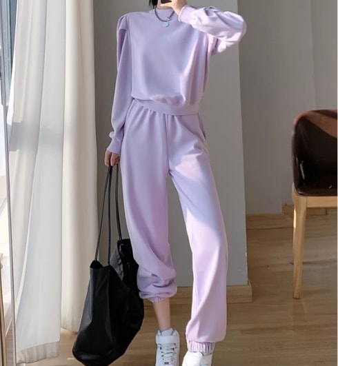 セットアップ トレーナー スウェット 部屋着 寝巻き 長袖 クルーネック 大人可愛い シンプル カジュアル 大人 おしゃれ お洒落 かっこいい 大人可愛い こなれ感 ラフ メンズライク ボーイッシュ