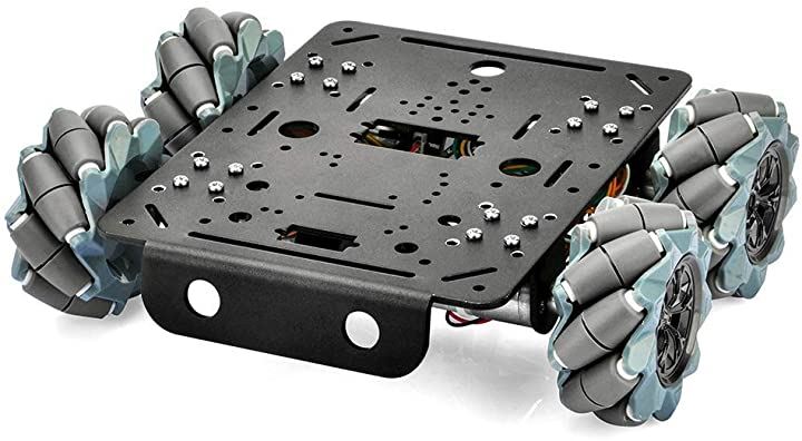 OSOYOO メカナムホイール ロボットカーシャーシ 4WD 80mm DC12Vモーター Arduino Raspberry Pi micro bit適用 360全方向移動Omni