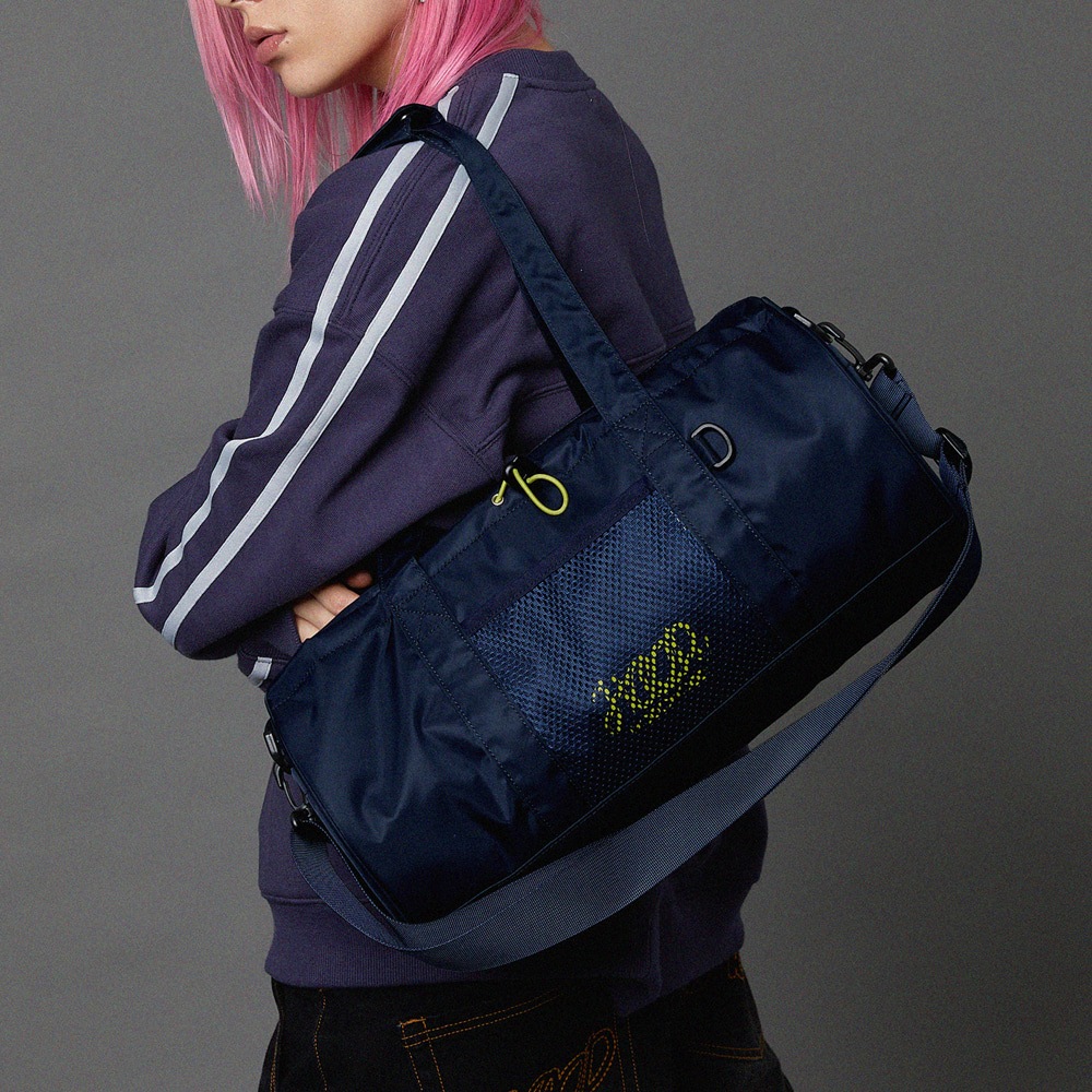 Signature logo sporty duffel bag NAVY