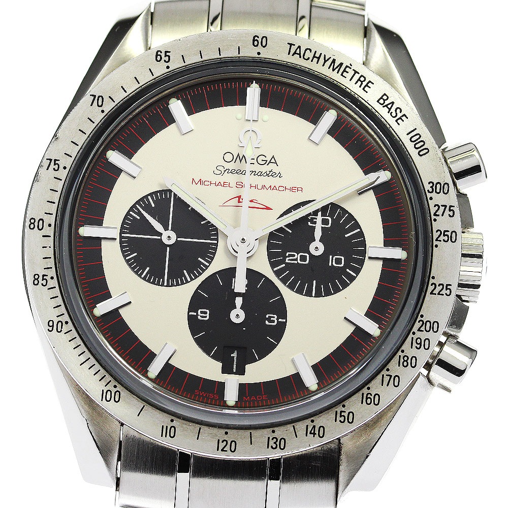 オメガ OMEGA 3853.32 スピードマスター シューマッハ レジェンド 世界限定500本 自動巻き メンズ 箱・保証書付き_760099【中古】