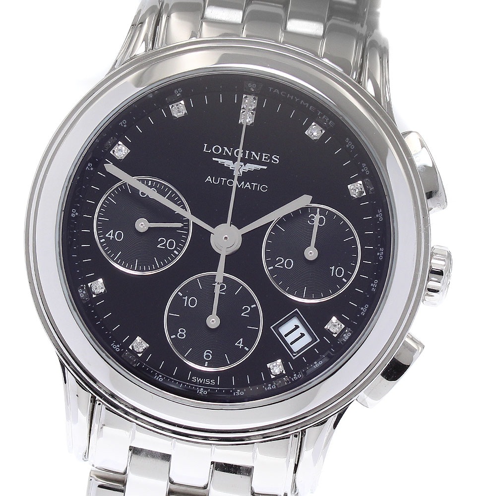 ロンジン LONGINES L4.803.4 グランドクラシック フラッグシップ クロノグラフ 10Pダイヤ 自動巻き メンズ 良品 _871726【中古】