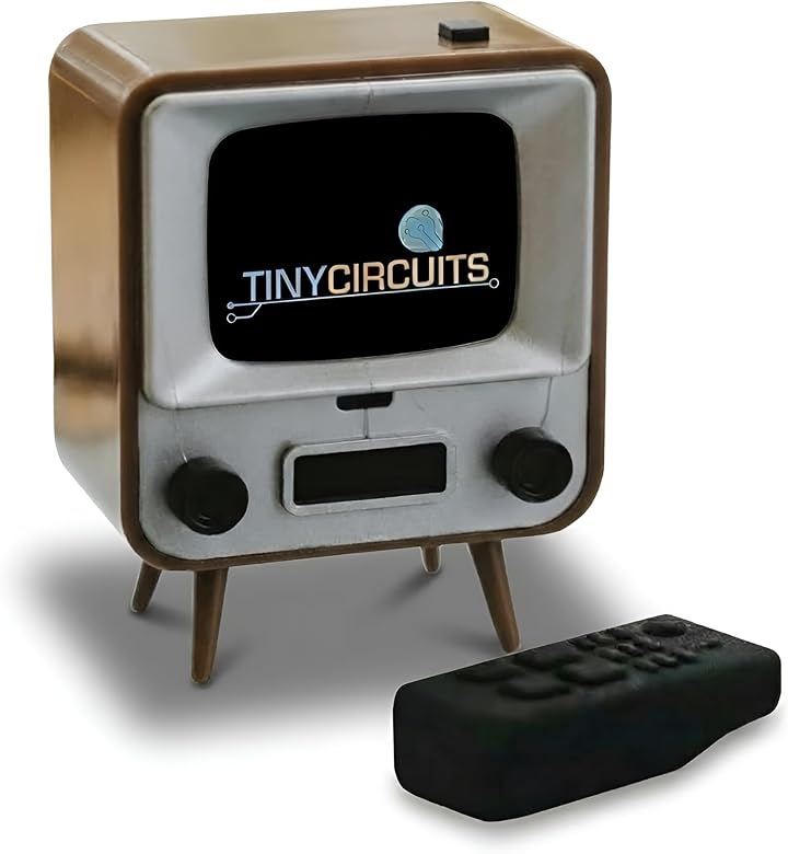 TinyTV 2 ポータブルレトロミニテレビ (ブラウン)