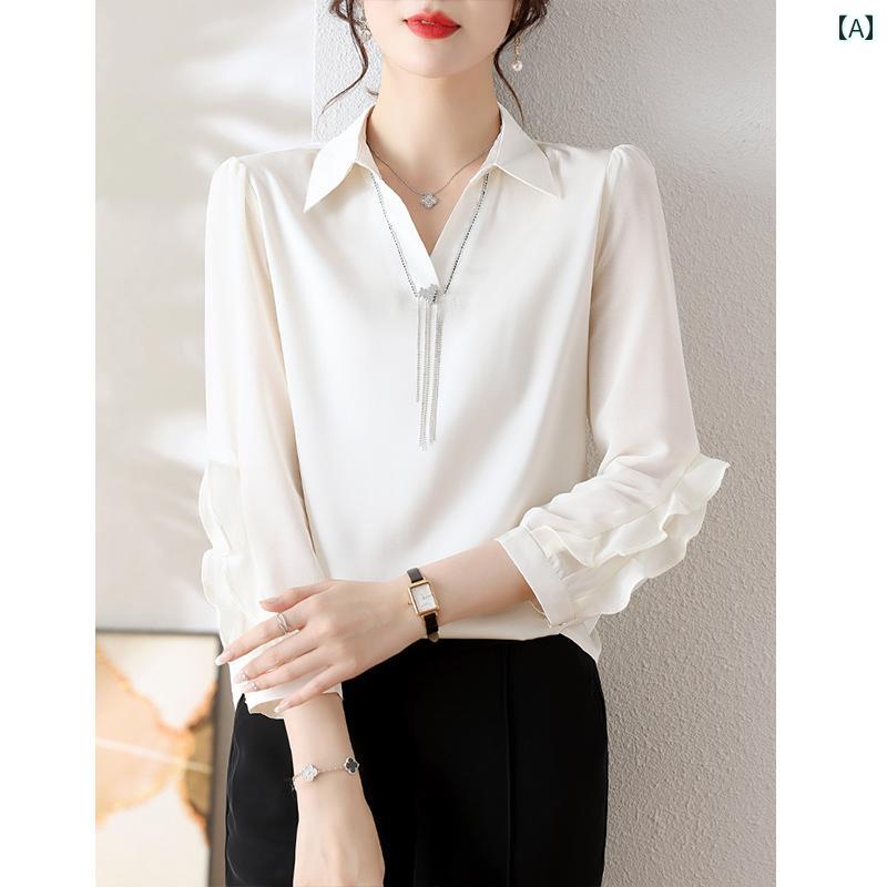 セットアップ レディース 上品 おしゃれ マダム 婦人服 ファッション 春夏 シャツ 薄手 涼しい 涼しい 涼しい 夏 シフォンシャツ トップス