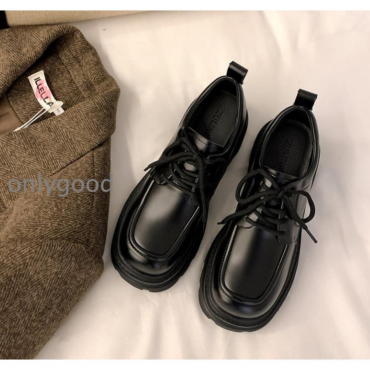 ローファー ドレスシューズ レディース 靴 合皮 厚底靴 編み上げ 韓国風 歩きやすい 学生靴 通勤 通学 パンプス 春 夏 秋 冬 入学 卒業 入園 卒園 発表会