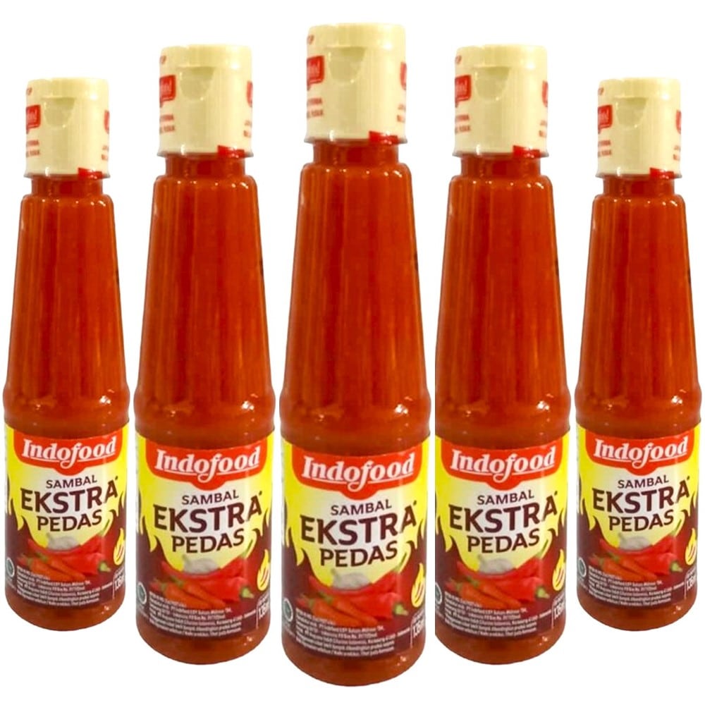 まとめ買いセット インドネシア調味料 サンバル エクストラ プダス 135ml x ５本 海外直送品