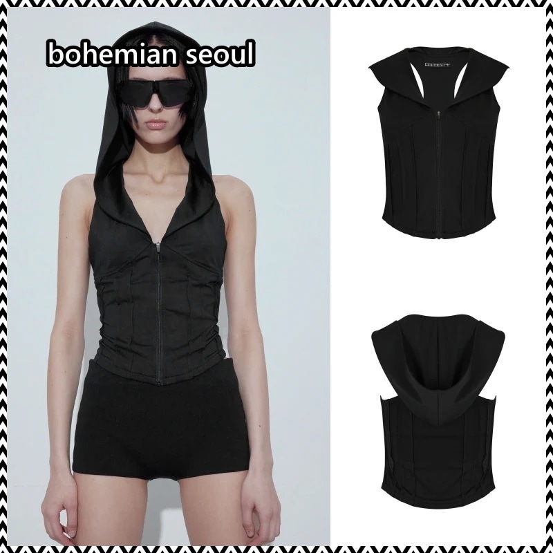bohemian seoul SPORTY HOODED VEST