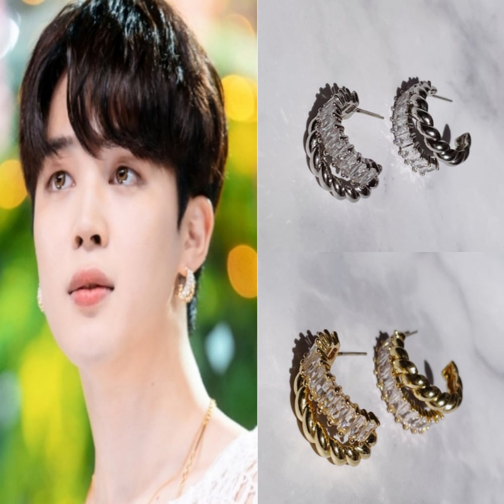 BTS JI MIN I着用/クーポン贈呈/韓国ファッション/ ジュエリー./Eternal Earringsピアスピアス