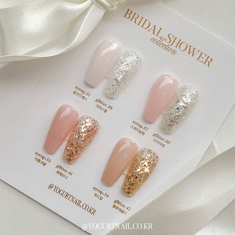【 YOGURTNAIL】[BRIDAL SHOWER ]シロップ＆グリッターゼルネイル [8色セット]