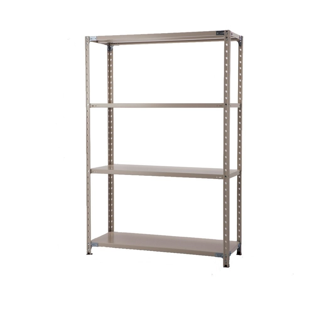 プラス KR 軽量 スチールラック 業務用 (天地4段) 耐荷重150kg/段 奥行462mm 高さ1800mm 幅1212mm 簡単組立 582148 ライトグレー メーカー直販