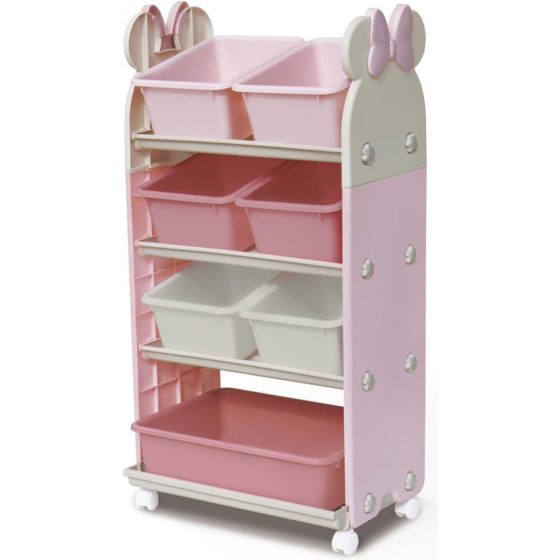 錦化成 ミニーマウス トール トイステーション P×BE ワゴンタイプ キャスター付き おもちゃ箱 ディズニー