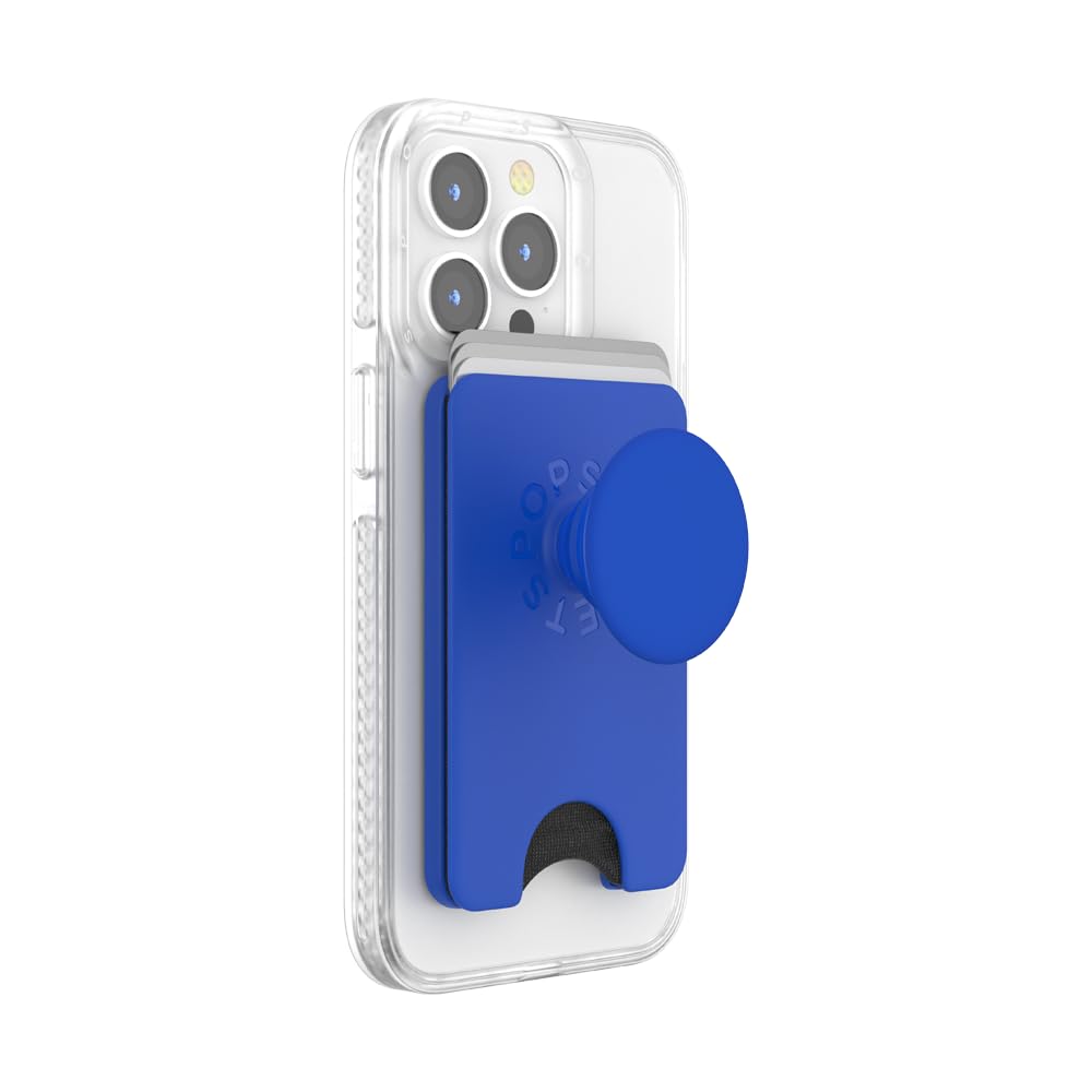 PopSockets Japan - ポップソケッツ ジャパン PopWallet+ イン・トゥ・ザ・ウッズ - コバルト MagSafe対応 ワイヤレス充電対応 スマホグリップ&ウォレット スタンド