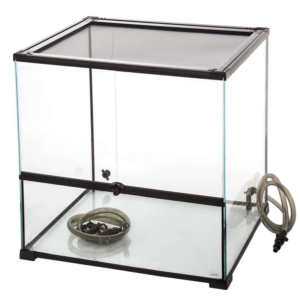 爬虫類ケージ　テラスペース　６０X４５X６０ｃｍ　穴２つあり　ドレン付き　爬虫類　両生類　飼育ケージ　テラリウム　１８０サイズ　ＣＲＣ17―15―05―60―00