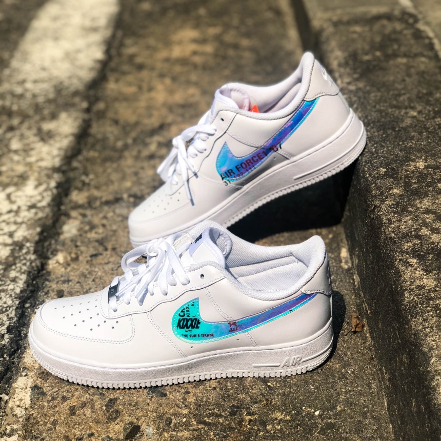 NIKE Air Force1 ホログラムカスタム男女兼用シューズ