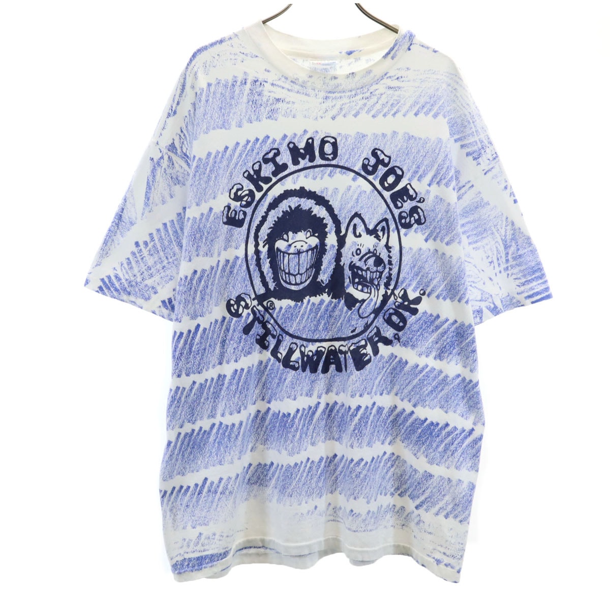 90s USA製 オールド エスキモー ジョーズ 半袖 Tシャツ XL ホワイト BEEFY-T シングルステッチ 企業モノ メンズ 古着