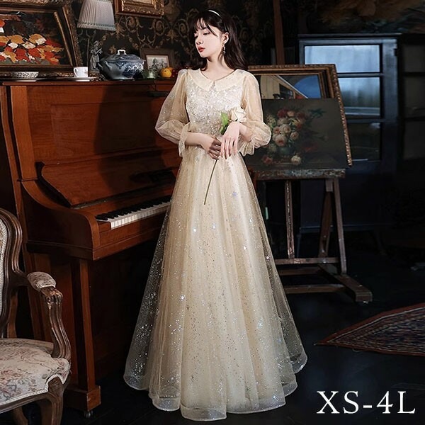 ドレス 大人 ピアノ 発表会 ロングドレス 演奏会 演奏会用ドレス ピアノ発表会 結婚式 高校生 パーティードレス 演奏会ドレス 母親 コンクール イブニングドレス ロング 大きいサイズ 小さいサイズ