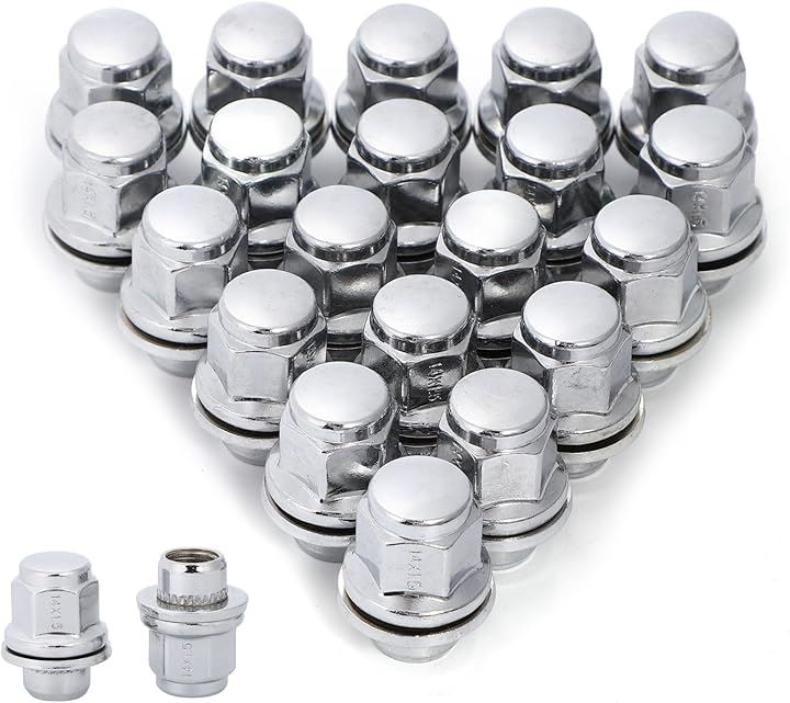 互換トヨタ・レクサス用 ホイールナット M14xP1.5 シルバー色( 20個セット)