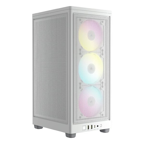 コルセア iCUE 2000D RGB AIRFLOW - ITX Tower ミニタワー型PCケース ホワイト