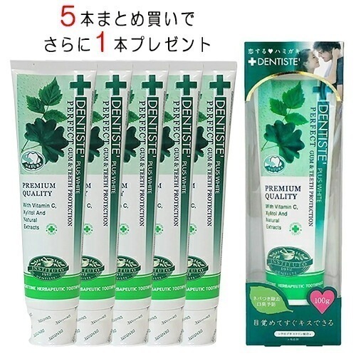 【5本セット＋1本プレゼント】 デンティス チューブタイプ 口臭予防歯みがき 100g 歯磨き粉[0583] 宅配無料
