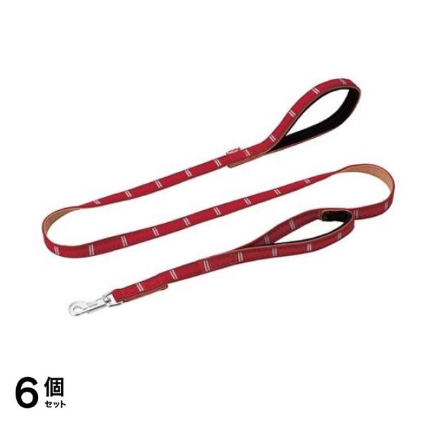 ペティオ ベーシックプラス ロンバスリード Sサイズ 小型犬用 レッド 120cm (W24440) 6個セット
