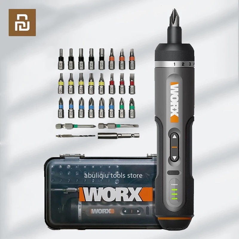 Worx wx242-ミニ電気ドライバーセット,ワイヤレス,充電式,30ビットセット,電源ドリルツール - 1420