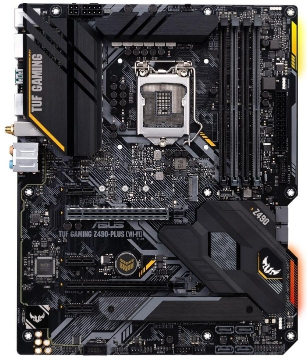 ASUS TUF GAMING Z490-PLUS (WI-FI) LGA 1200 Intel Z490 SATA 6Gb/s ATX Intel Motherboard