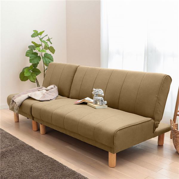 NEWスタイリッシュ ソファベッド モカブラウン 4way リクライニング ソファーベッド 3人掛け カウチソファ