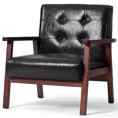 【国内即日発送】1人掛け ダークブラウンPVC