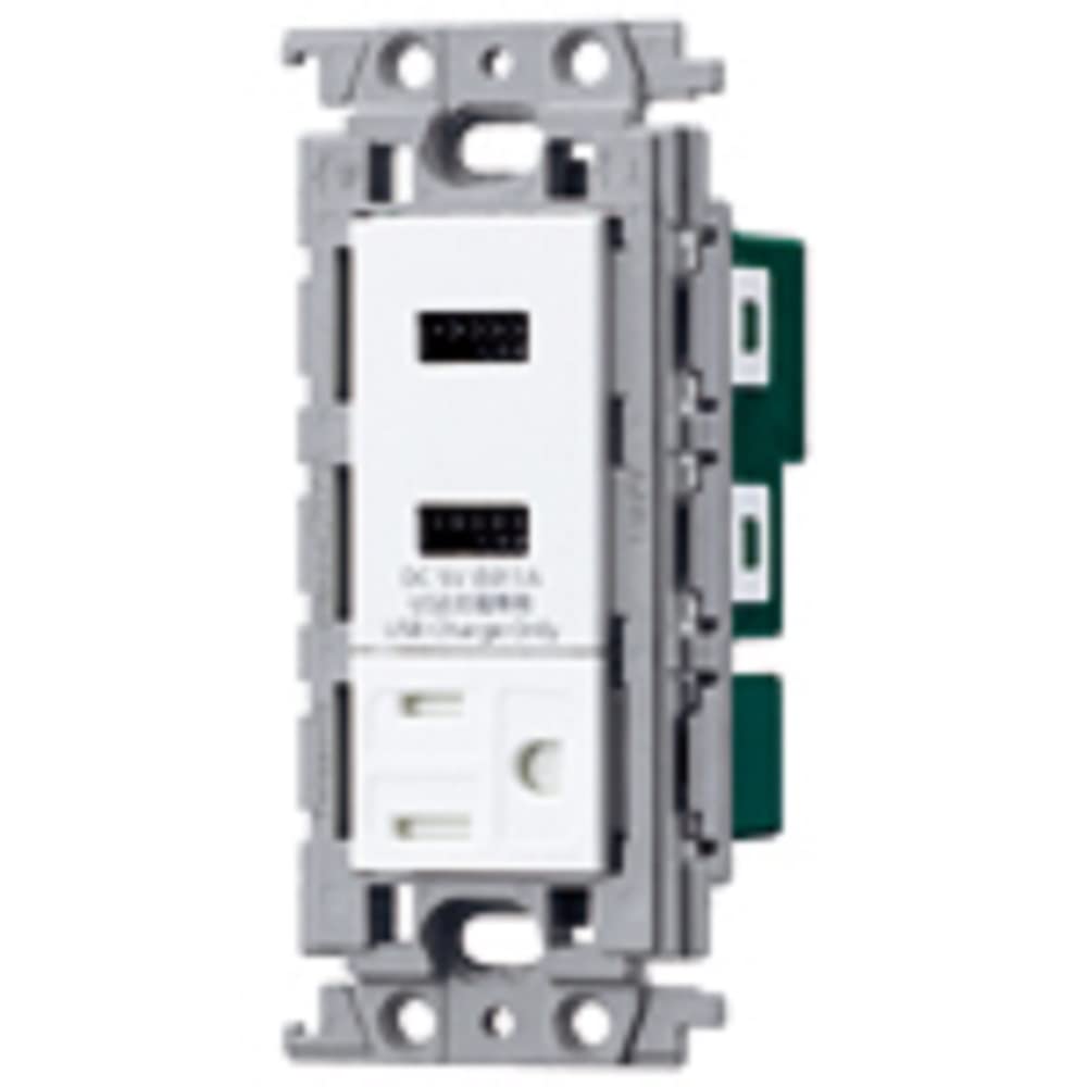 パナソニック(Panasonic) コスモシリーズワイド21 埋込 充電用 コンセント2ポート 3A 扉付接地コンセント付 ホワイト WTF147641W