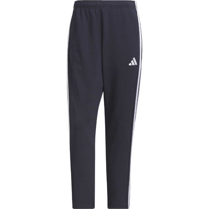 アディダス　メンズ スリーストライプス レギュラーフィット ダブルニット オープンヘム トラックパンツ ［メンズ /XLサイズ］ レジェンドインク×ホワイト 【返品交換不可】