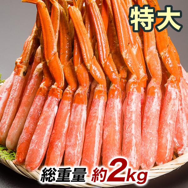 ずわいがに ポーション 茹で 特大ボイルズワイガニ棒肉剥き身 総重量:約2kg(正味1.6kg) カニ鍋 かにしゃぶ