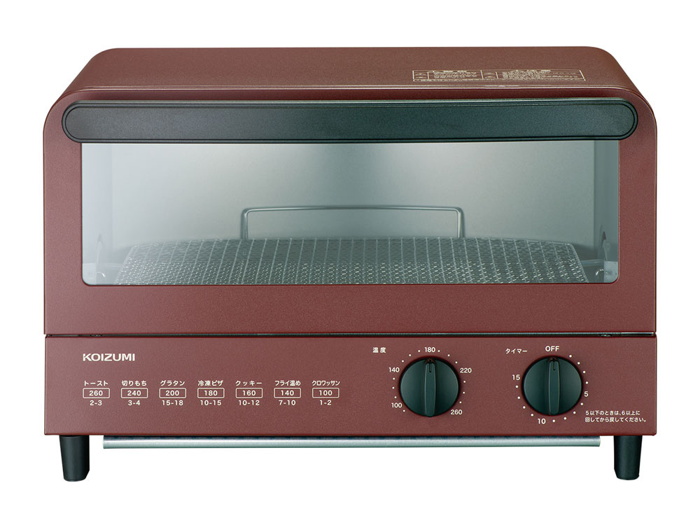 コイズミ KOS-1218/R オーブントースター　レッド KOS1218R